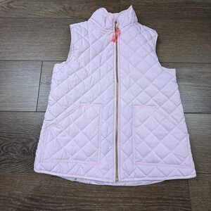 Crewcuts J.Crew Factory Girls Quilted Full Zip Vest Pink Size 10 Outdoors Preppy